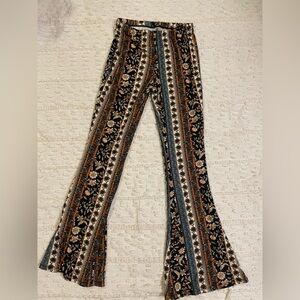 Floral Bohemian Wide-Leg Pants